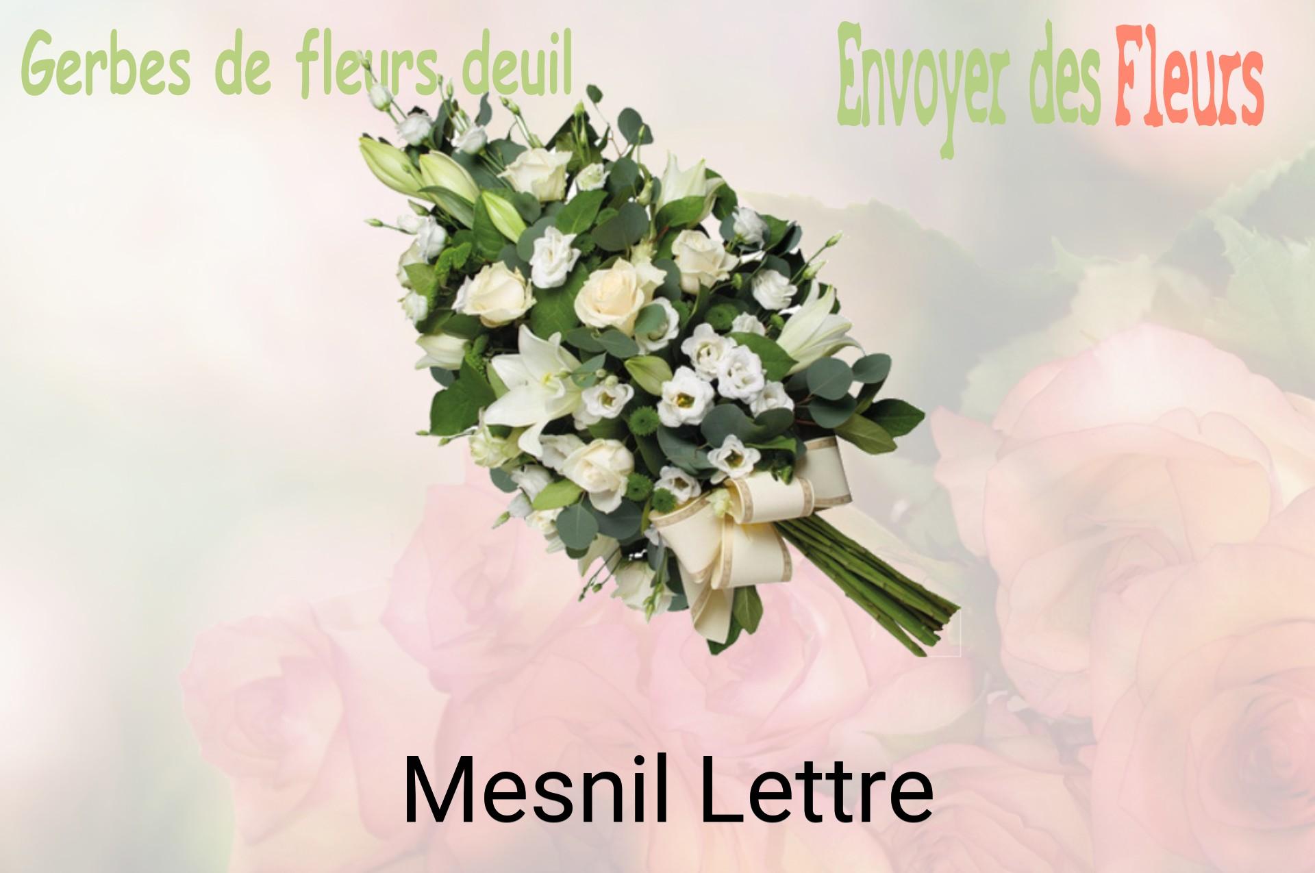 Gerbe de fleurs de deuil livrée à Mesnil-Lettre